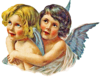 Vintage Angel Pair Hugging Left Image